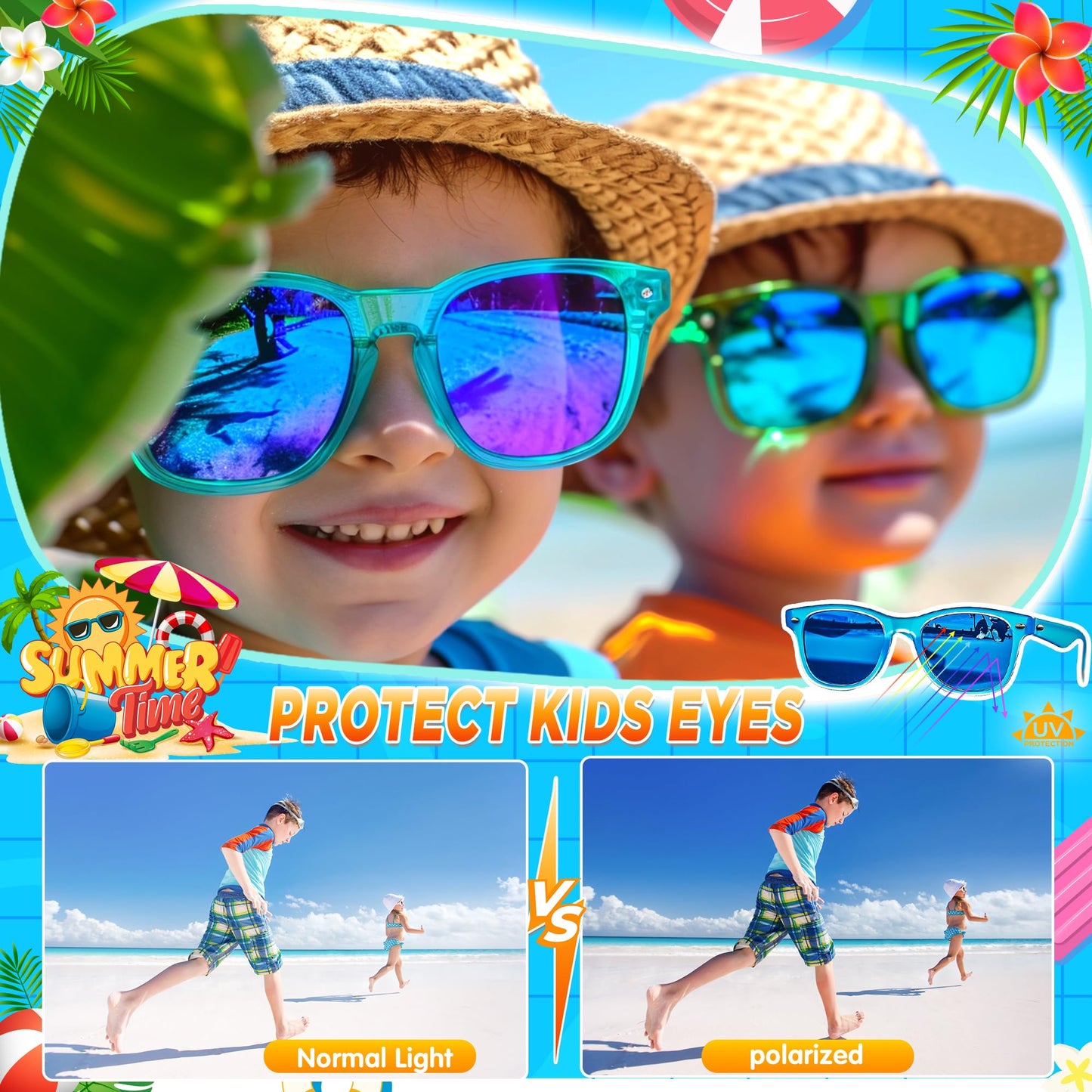 Giftinbox Kids Sunglasses Bulk, 24Pack Translucent Sunglasses For Kids Boys Girls Age 3-8, Valentines Day Gifts For Kids, Birthday Party ,Beach, Pool Party Favor