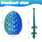 Philicoco 3D Printed Articulated Dragon Egg - Easter Basket Stuffers, Fidget Toy Gift for Kids & Adults(Green)