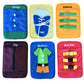 Sensory4U Learning To Dress Busy Board - Montessori-Inspired Educational Toy For Toddlers And Kids, Develops Fine Motor And Basic Life Skills