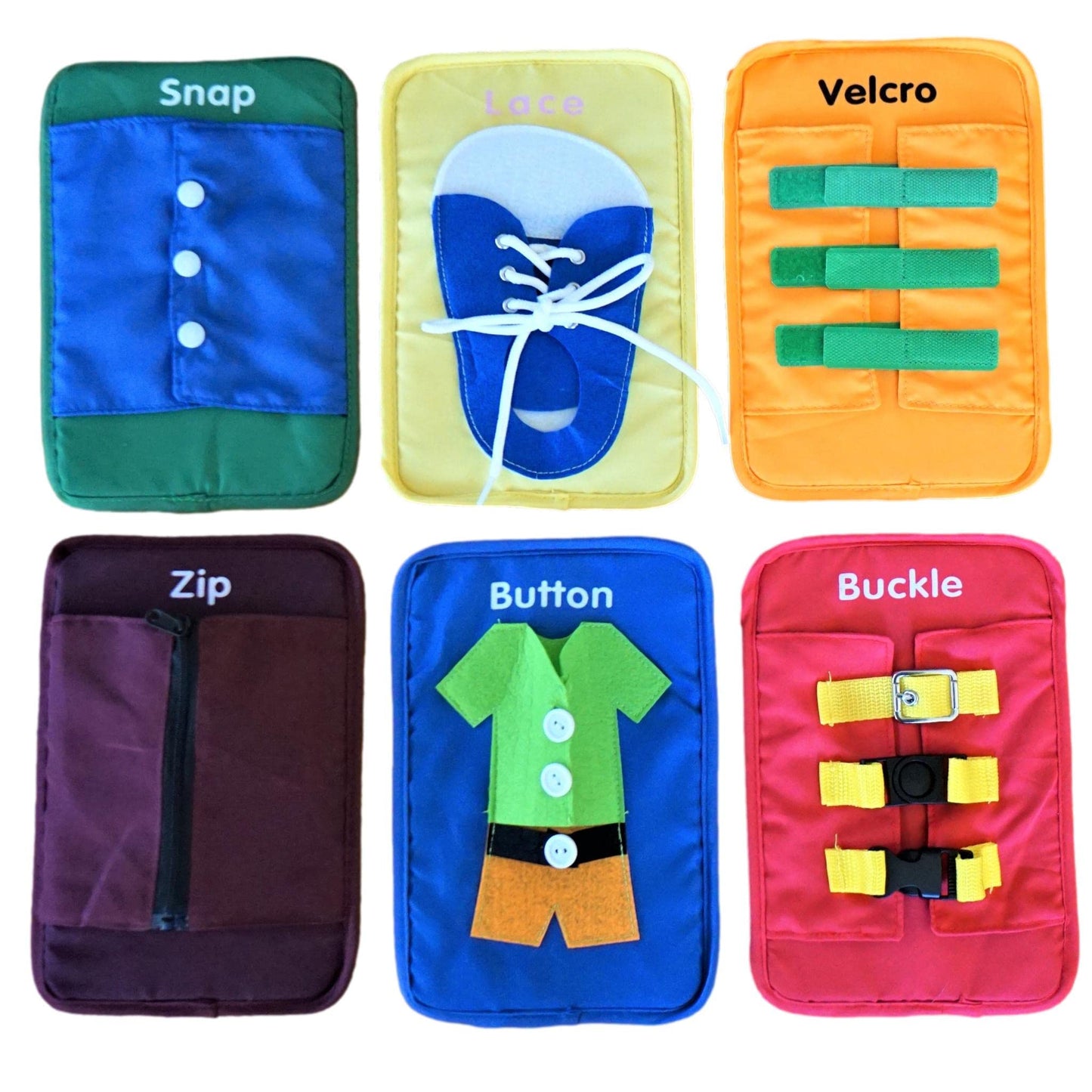 Sensory4U Learning To Dress Busy Board - Montessori-Inspired Educational Toy For Toddlers And Kids, Develops Fine Motor And Basic Life Skills