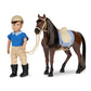Lori Dolls Mini Boy Doll & Toy Horse Set - 6-inch Brian & Barnaby, Brown, Includes Clothes & Accessories - Model LO31235Z
