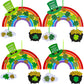 Winlyn 12 Sets St. Patricks Day Decorations Rainbow Ornaments DIY St. Pats Craft Kits Rainbow Four-Leaf Clover Irish Lucky Sha