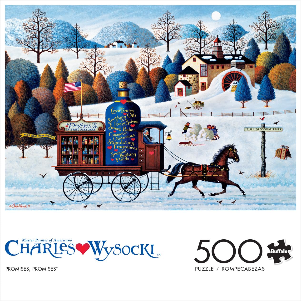 Buffalo Games 500 Piece Jigsaw Puzzle - Promises Promises - Large Multicolor Cardboard - Model 37010 - Perfect for Game Nights