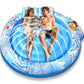 TURNMEON Inflatable Tanning Pool Lounger Float, 72" x 47", Plastic, Blue/Pink, with Backrest & Drink Holder for Adults