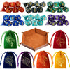 DND Dice Set 42 Pcs Polyhedral Dungeons and Dragons Rolling Dice for D&D RPG MTG Table Games Dice Bulk with Colorful Drawstring