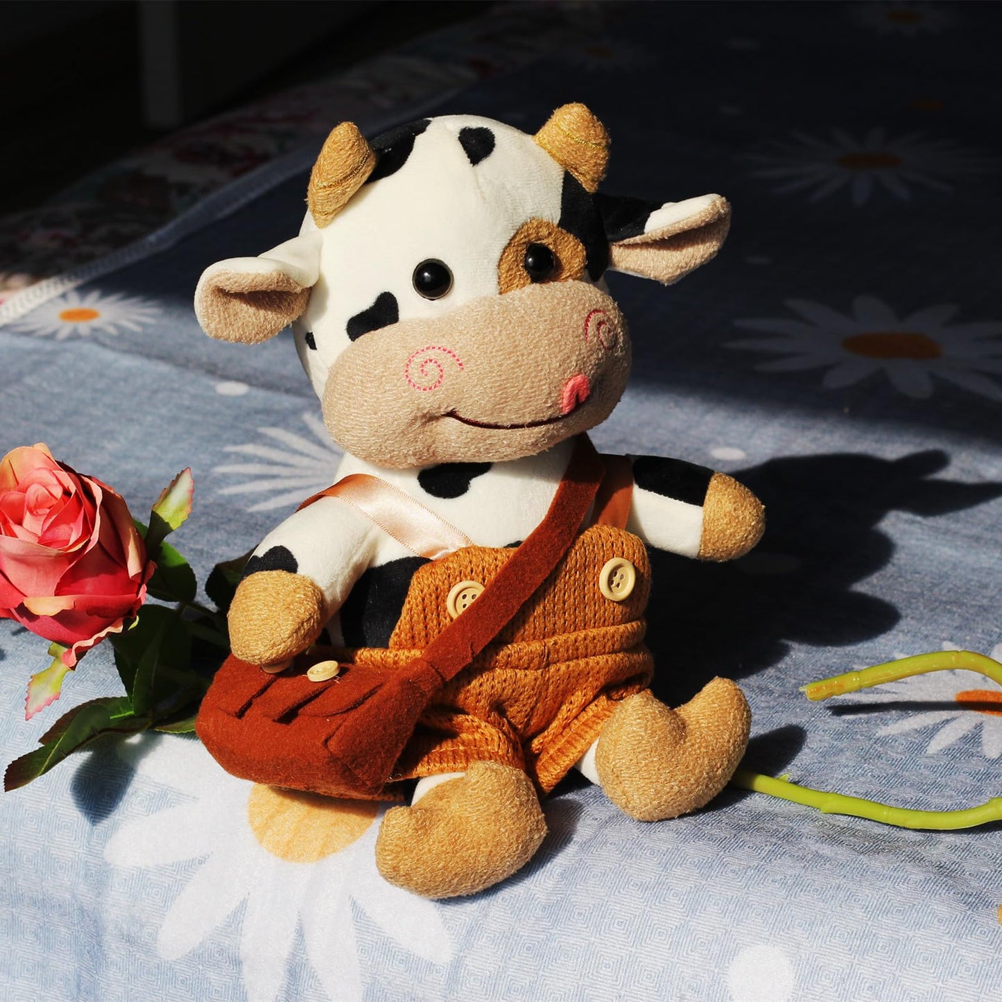 Smy Linuue Cute Soft Plush Cow Toy Kids Birthday Gift 12 Inch Cow Plush Stuffed Animal Toy For Kids