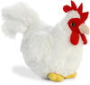 Aurora® Mini Flopsie™ Chicken Stuffed Animal, 5.5" White, Soft Polyester, Ideal for Kids and Families