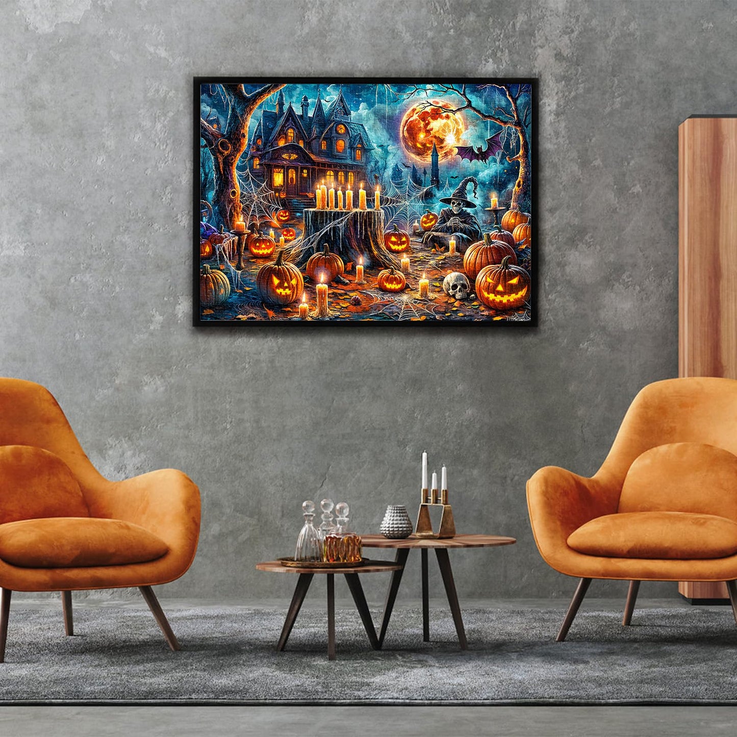 TangComplete - Halloween Party Puzzles for mature-themeds 1000 Piece  Jigsaw Puzzles for mature-themeds  mature-themed Challenging Game Toys  Impossible Puzzle  Family Decoration Puzzle