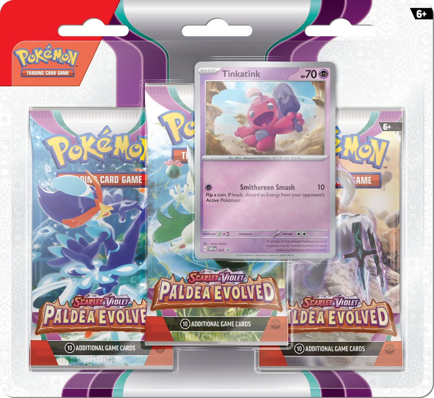 Pokemon Tcg: Pokemon Scarlet And Violet 2 Paldea Evolved 3 Pack Blister (Random Promo)