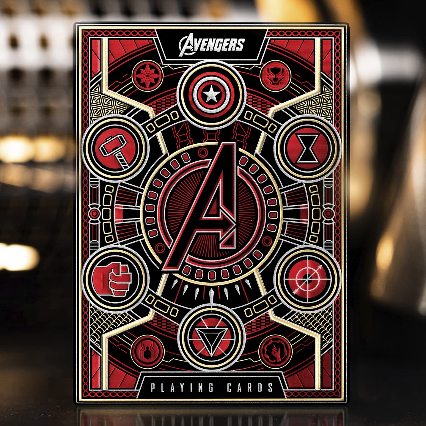 theory11 Avengers Red Edition enhanced Playing Cards - Marvel Studios' The Infinity Saga Deck