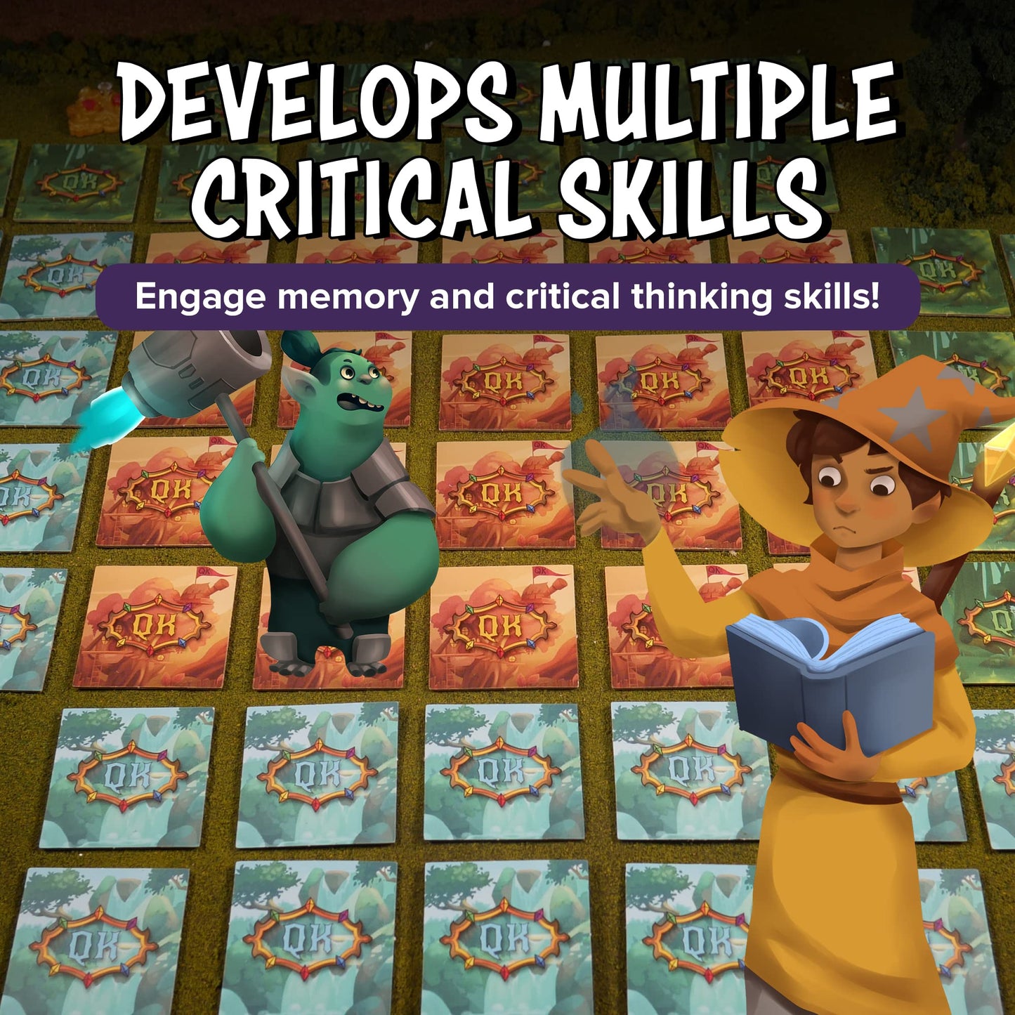 The Quest Kids - Matching Adventure Memory Game, Matching Games for 3 Year Olds and Up, Fantasy-Inspired Strategy and Concentrat