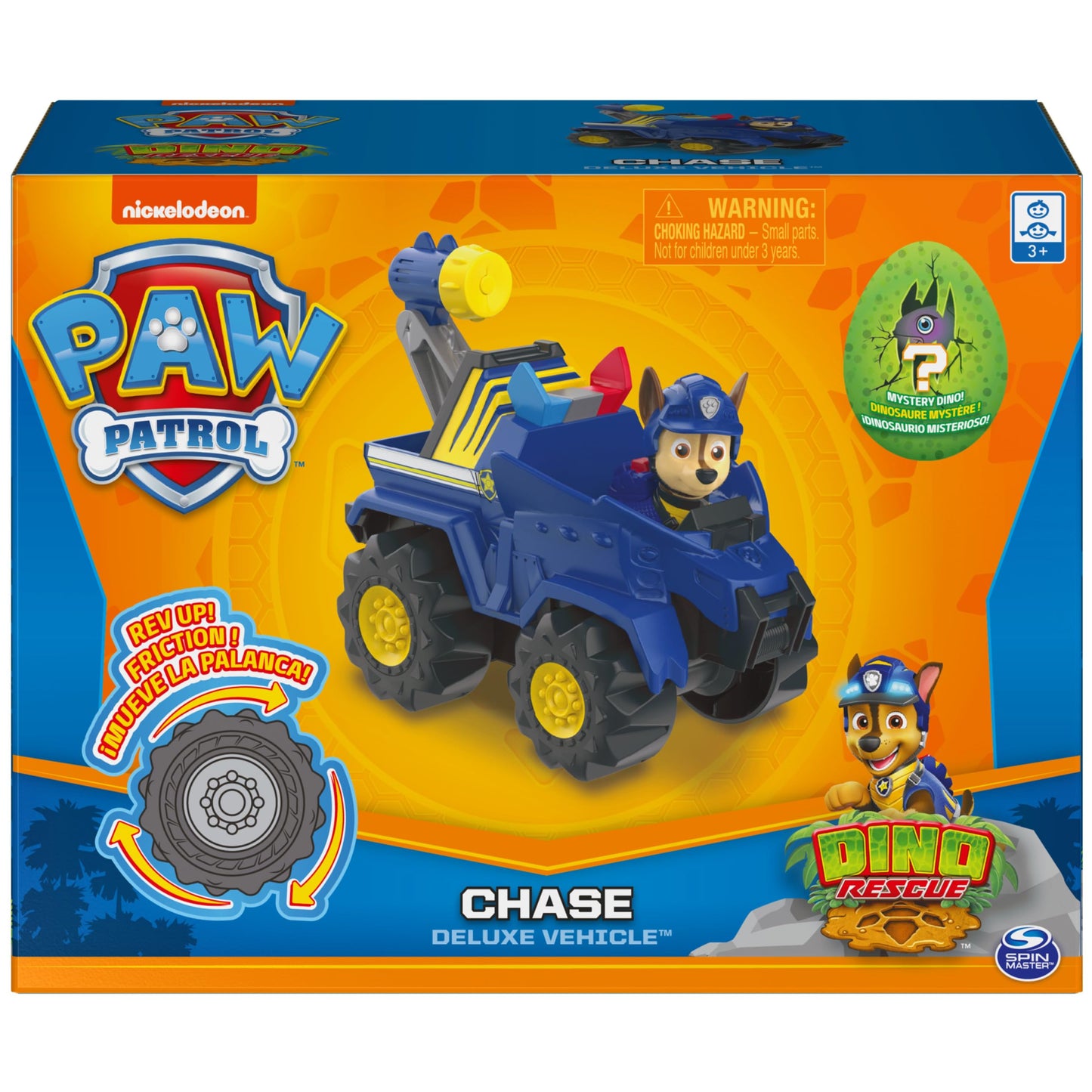 Paw Patrol, Dino Rescue Chases Deluxe Rev Up Vehicle With Mystery Dinosaur Figure