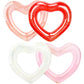 Sonarun 4 Pack Inflatable Swim Rings Float Heart Shaped Swimming Circle Pool Floats for Adults Pool Beach Party Supplies, 47.2 x