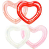 Sonarun 4 Pack Inflatable Swim Rings Float Heart Shaped Swimming Circle Pool Floats for Adults Pool Beach Party Supplies, 47.2 x