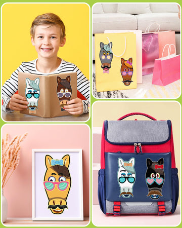 24 Pcs Make Your Own Animal Sticker Sheets For Kids With Horse Animals Face Stickers For Kids Crafts Activities Gift Bag Stuffer