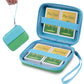 Tombert Carrying Case For Ptcg Trading Cards, Hard-Shell Storage Box Fits Magic Mtg Cards And Ptcg, Holds 300+ Cards (Blue &Green)