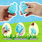 Prefilled Easter Eggs With Animal Pop Toys,24 Pcs Filled Easter Eggs For Egg Hunt,Easter Basket Stuffers For Kids,Easter Party F