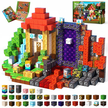 Magnetic Blocks - 150Pcs Magnetic Building Blocks Toys Forest Portal Magnetic Cubes - Magnetic Toys For Montessori Toddler Birth