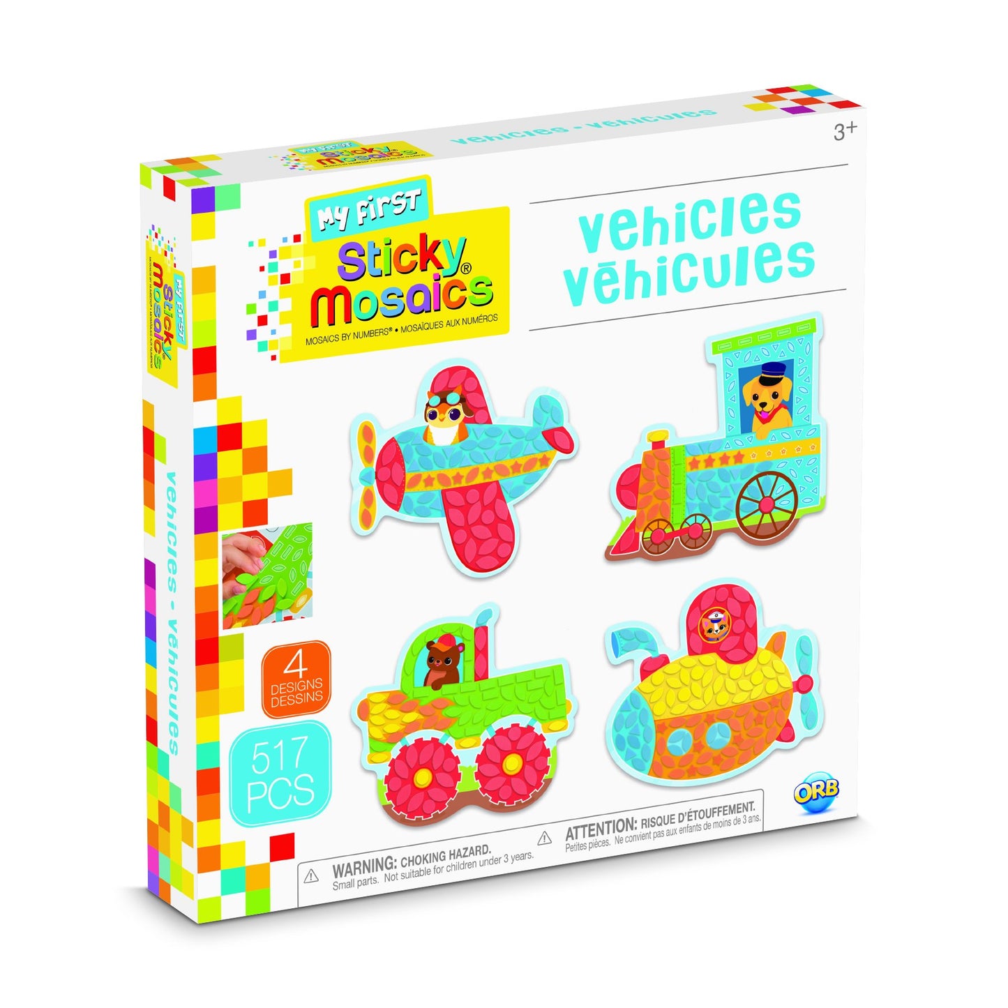 ORB My First Sticky Mosaics Vehicles