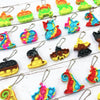 Sunpround 40 Pcs Halloween Pop Keychain Fidget Toys Pack, Halloween Party Favors Supplies, Mini Pop Toys Bulk, For Kids Girls An