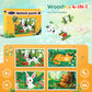Nattork Wooden Puzzles For Kids Ages 4-8, 4-In-1 Wooden Jigsaw Puzzles In A Box (48 Pcs), Toddler Educational Toy Gift With Animals Cat Puzzles, Funny Puzzle Game For Kids Ages 3-5