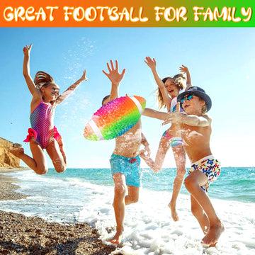 Kxcoftxi Water Football For Pool, 9.5 Inch Summer Pool Football With Rainbow Color For Pool Games, Beach Games, Diving Games, So