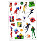 Miraculous Ladybug and Cat Noir - Activity Bundle - Miraculous Ladybug Stickers, Coloring Book, 2-Sided Door Hanger