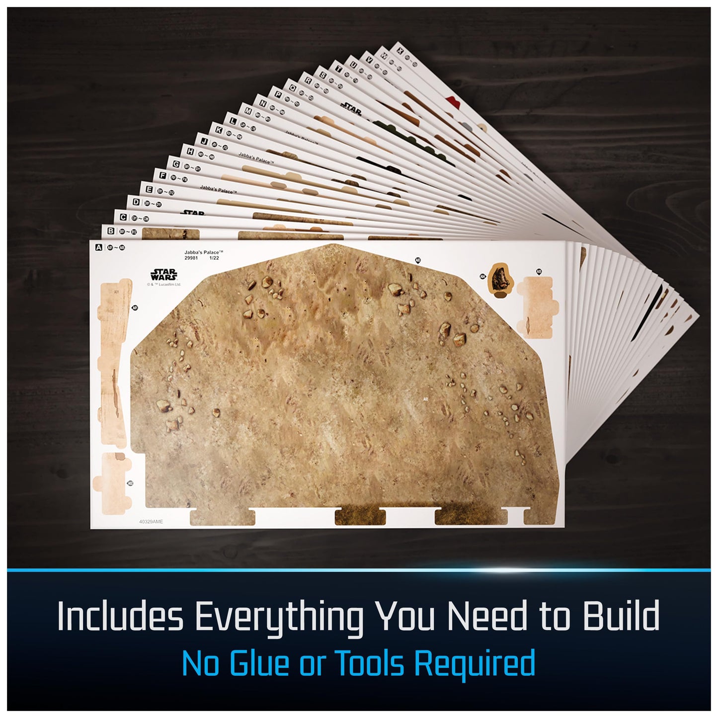 4D Build  Star Wars Jabbas Palace 3D Model Kit  Star Wars Collectibles & Desk D?cor  mature-themed Puzzles  Building Toys  3D Puzzles for mature-themeds & Teens  340 Pieces  for Ages 12 & Up