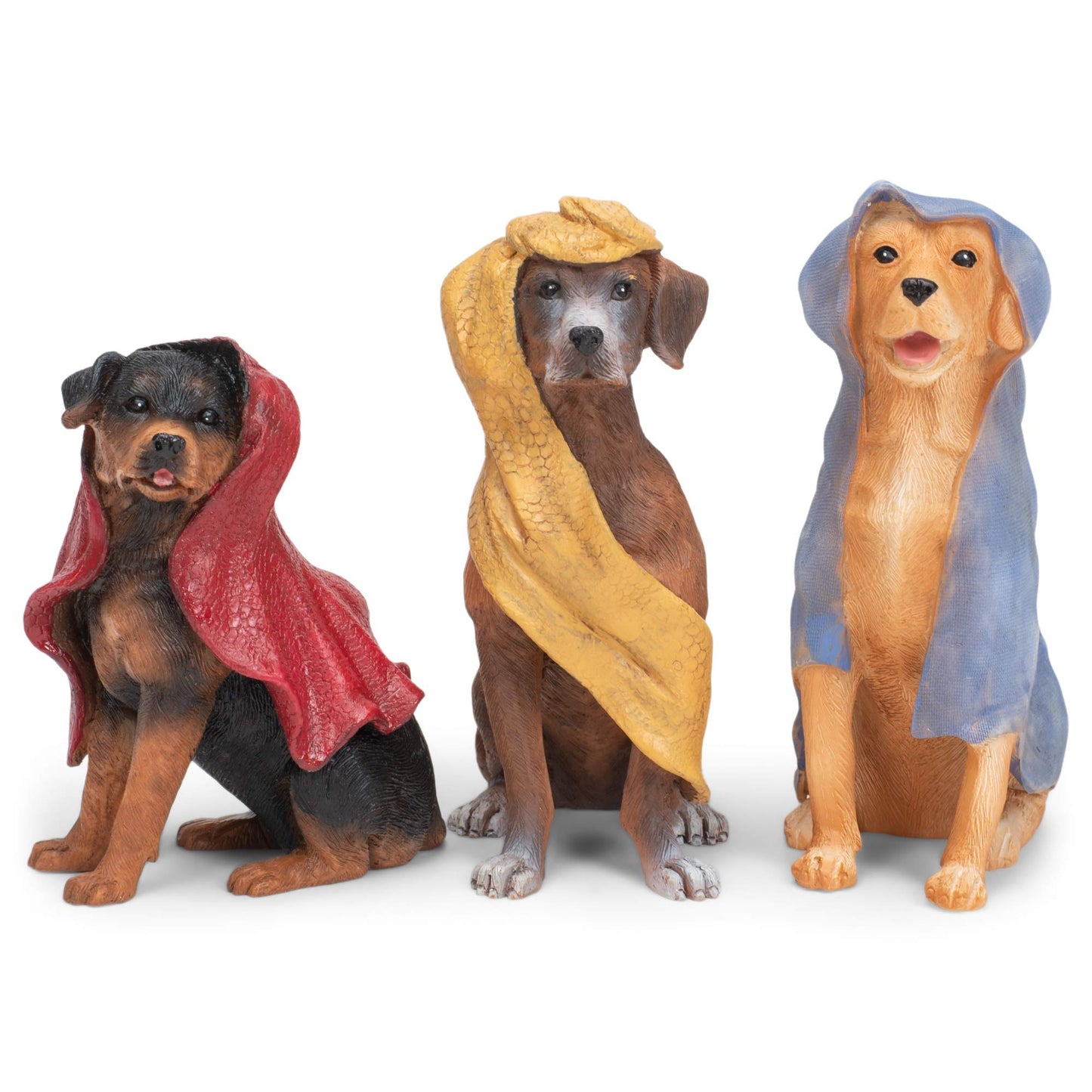 Dogs With Blanket Robes Christmas Nativity 7 Piece Set