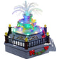 Top Treasures Christmas Village Pre-lit Fountain, Multicolor Ceramic, 7.1x7.1x6.7 In, Model 17 - Perfect for Holiday Decorations
