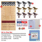 Offelec Large Foldable Wooden Horse Race Board Game with 11 Metal Horses, 2 Dices & Cards - Fun Family Game, Portable Design