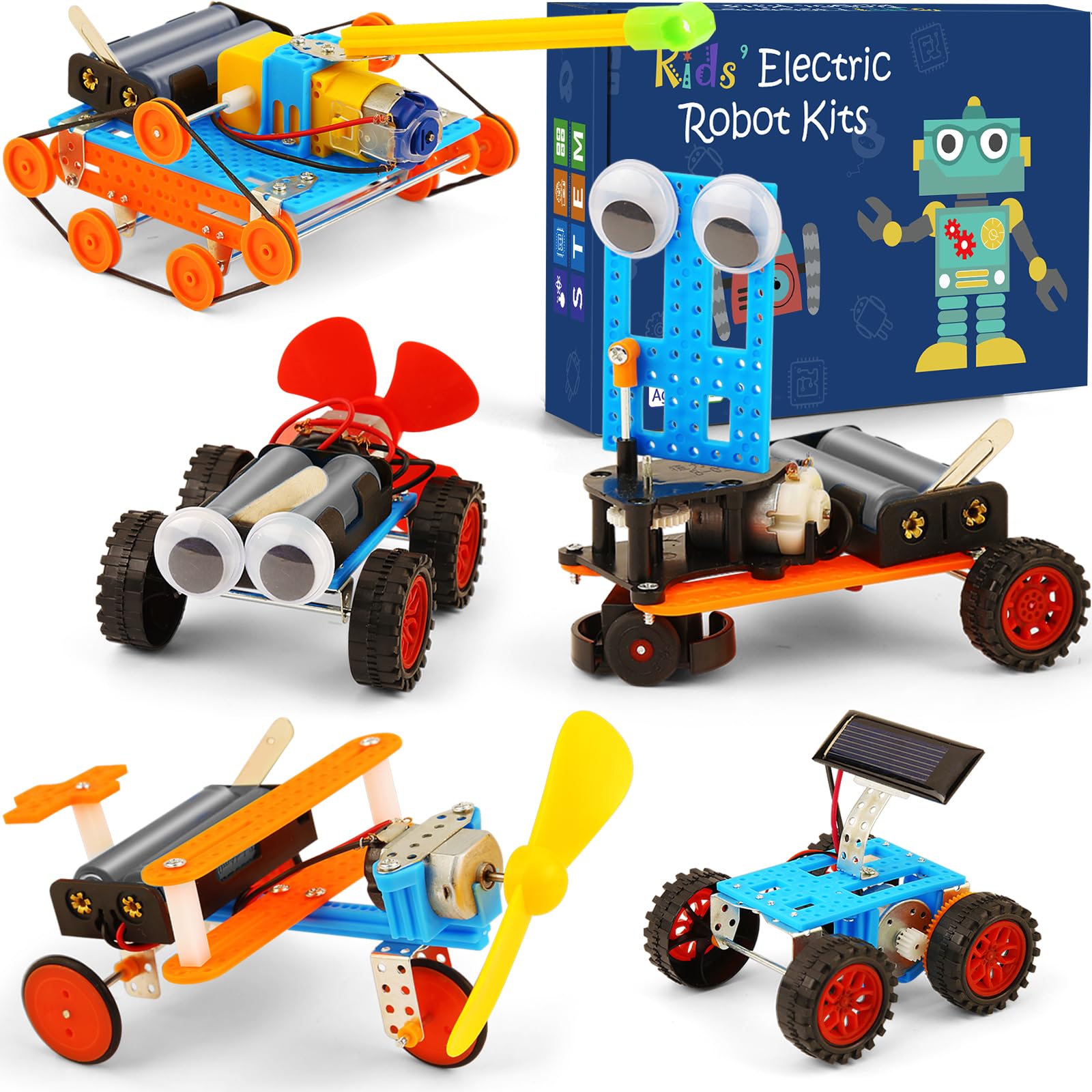 Stem Science Kits For Kids 5-7 8-12, Robotics Robot Building Car Kit Stem Toys For Boys Robots Craft 5-8 6-8, Science Activities Experiment Engineering Project Electronics 5 6 7 8 Year Old Boy Gifts