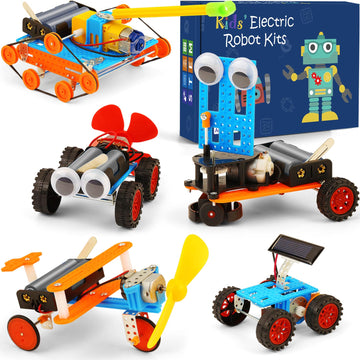 Stem Science Kits For Kids 5-7 8-12, Robotics Robot Building Car Kit Stem Toys For Boys Robots Craft 5-8 6-8, Science Activities Experiment Engineering Project Electronics 5 6 7 8 Year Old Boy Gifts