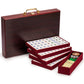 Yellow Mountain Imports Classic Chinese Mahjong Set - 148 Translucent Green Tiles in Emerald Wooden Case, 14.6"x10.8"x2.2"