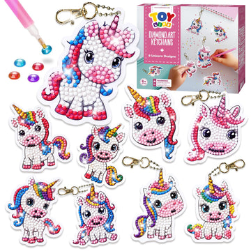 TOY Life Diamond Art Kits for Kids Gem Art Diamond Art for Kids, Unicorn Diamond Painting Kits for Kids 4-8, Gem Art Kits for Ki