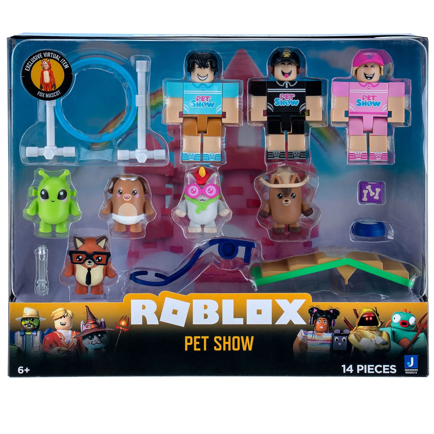 Roblox Celebrity Collection - Pet Show Three Figure Pack [Includes limited availability Virtual Item]