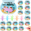 Spakon 30 Set Axolotl Valentines Day Gifts Axolotl Party Favor Axolotl Sensory Fidget Toys with Axolotl Cards Axolotl Birthday P