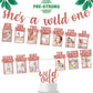 Wild One Birthday Decorations - Rose Gold Glitter She'S A Wild One Banner + Baby 1St Birthday Photo Banner From Newborn To 12 Mo