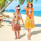 Fortuning's JDS 40cm Girl's Hawaiian Hula Grass Skirt with Flowers Costume for Luau Beach Party Performance Outfits Decor Gold