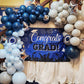 Blue Silver Balloons Set, 12 Inch Blue And Silver Balloons Dark Blue Party Balloons Metallic Blue Silver Latex Balloons Baby Blu