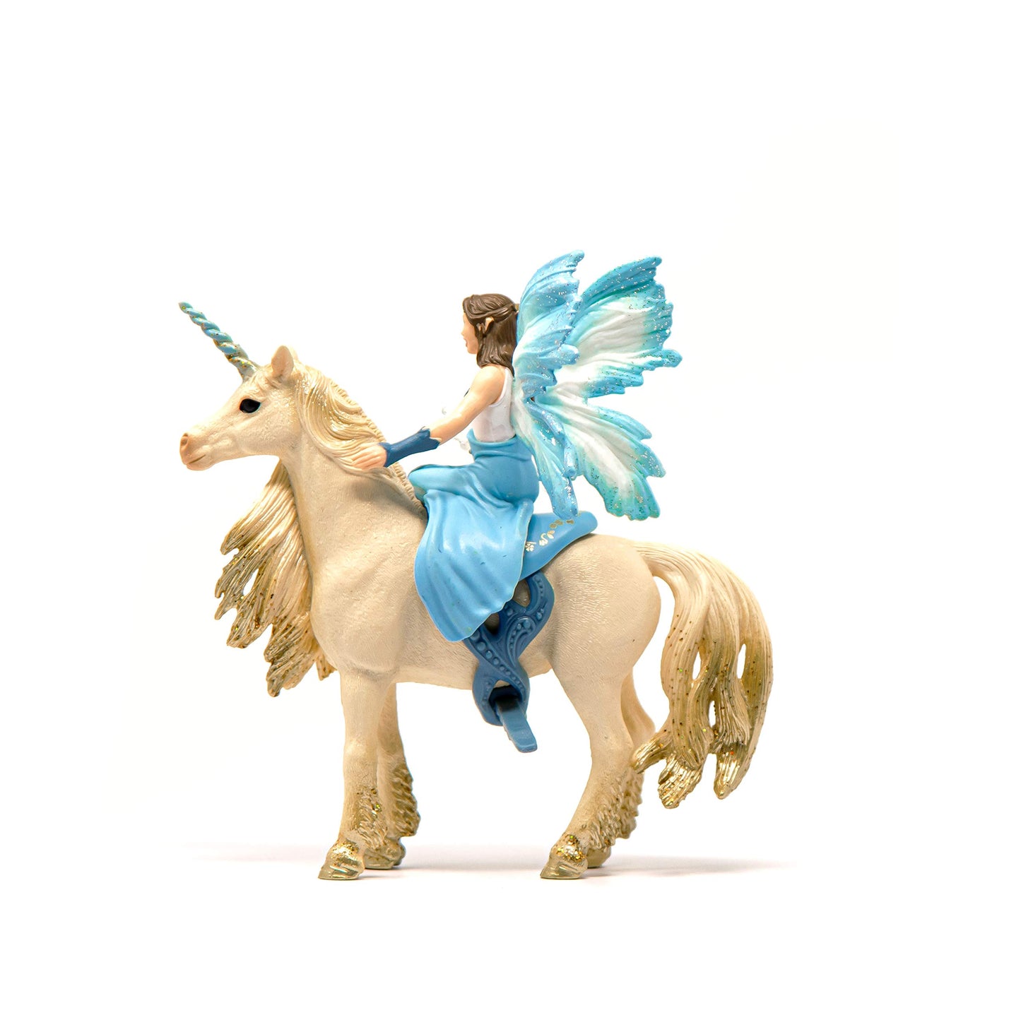 Schleich Bayala Mermaid Eyela Doll With Golden Unicorn 4Pc. Figurine Playset - Featuring Bold And Glitter Details, Highly Durable And Fun Imaginative Toy For Boys And Girls, Gift For Kids Ages 5+