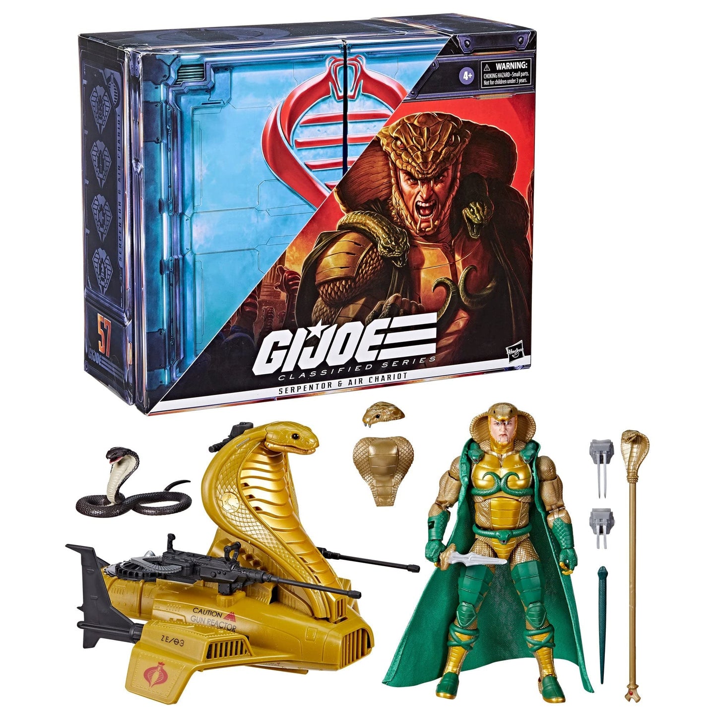 G.I. Joe Classified 6-Inch Action Figure Exclusive - Serpentor & Air Chariot, Black, Model 5010993966301