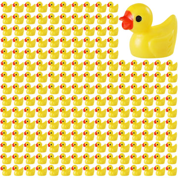 ROMROC Mini Resin Duck Bulk 200 Pack Tiny Ducks to Hide for Miniature Dollhouse Accessories Micro Garden Landscape Aquarium Pott