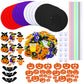 Winlyn 12 Sets Halloween Wreath Decorations Foam Halloween Wreath Signs Craft Kits Pumpkins Jack-O`-Lantern Owl Ghost Witch Bats Monster Stickers For Kids Art Gift Favors Trick-Or-Treaters Front Door