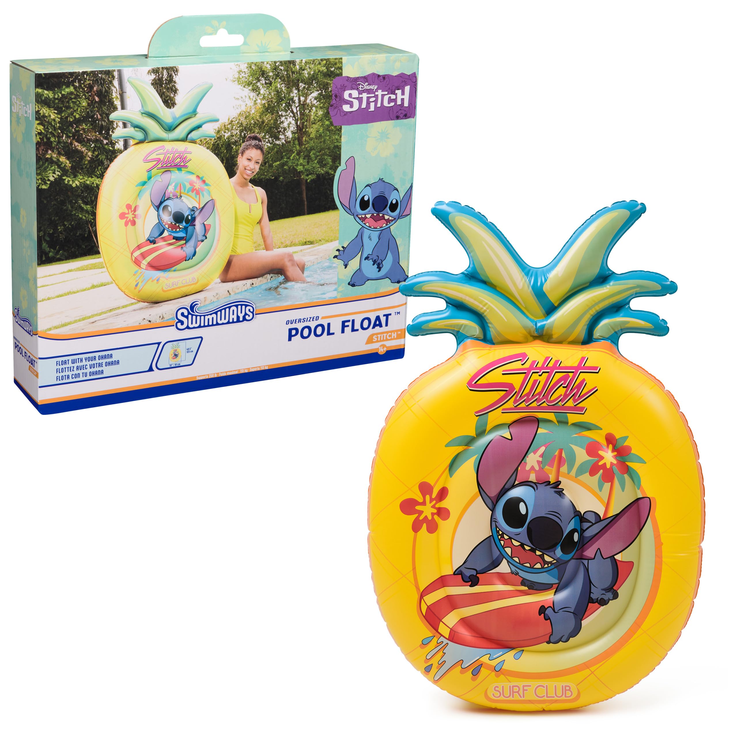 Tooth Pool Swimways Stitch Oversized Pool Float, Inflatable Pool Floats & Kids Po ...