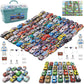 Mostop 100 PCS Mini Pull Back Car Set, Pull Back Racing Vehicles for Kids Toddlers, Kids Party Favors Car Pack Toy with Storage 