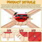 Syhood 2 Pieces Wooden Train Track Expansion Packs Wooden Train Accessories 8 Way Wood Track Turntables Compatible with Most Tra