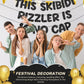 Fulmoon Pre Strung This Skibidi Rizzler Is 16 No Cap Glitter Banner 16th Birthday Party Decorations, Funny Birthday Sign, Party