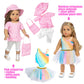Fashion 10 Sets 18 Inch Doll Clothes And Accessories Play Set Inlcude Mermaid Shinning Dress Outfits Bikini Hat Handbag (No Doll)