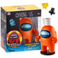 P.M.I. Among Us Crewmate Figure With Stamper | 4.5-Inch-Tall Among Us Toy + 3 Hidden Accessories| Among Us Party Favors And Play
